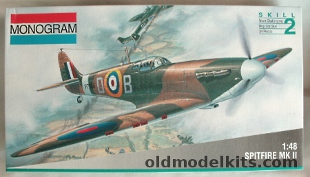 Monogram 1/48 Supermarine Spitfire Mk.II - Douglas Bader or Pilot Officer A.S.C. Lumsden 'Bette', 5239 plastic model kit